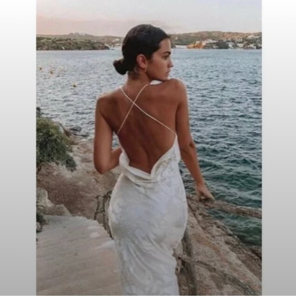 Rat & Boa off white maxi slip dress